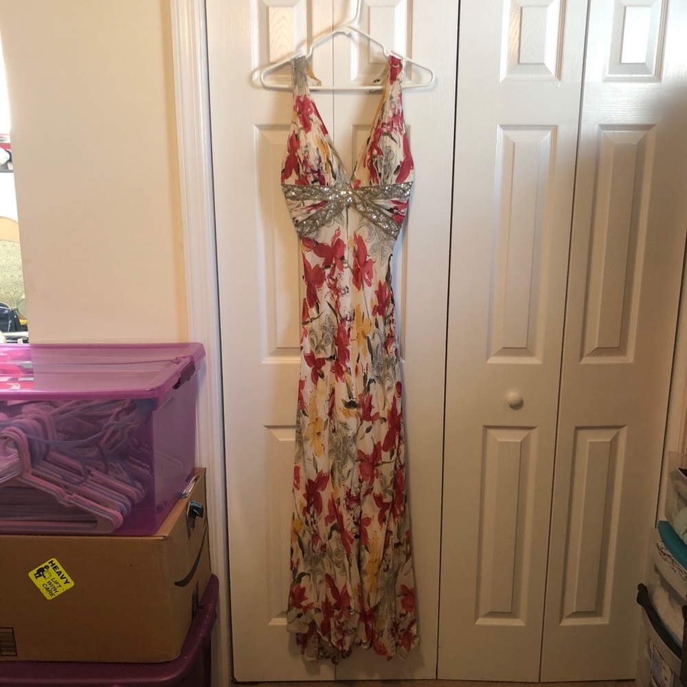 Full length floral dress